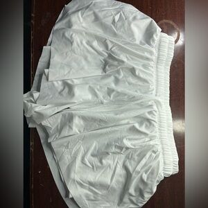 tiktok shop flowy white shorts with built in shorts